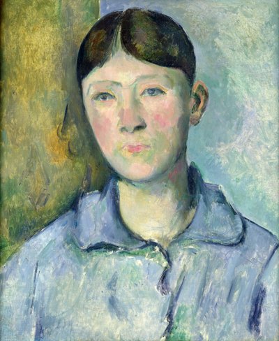 Portret van Madame Cezanne, 1885-90 door Paul Cézanne